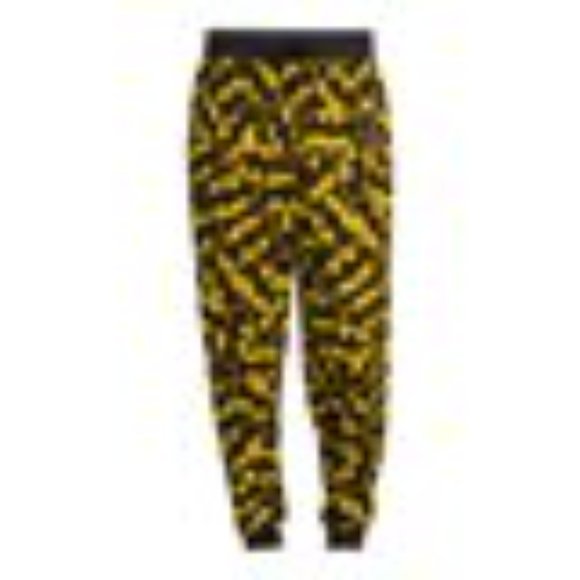 BATMAN MEN'S SIZE XL KNIT JOGGER SLEEP PANTS BLACK YELLOW GOLD DRAWSTRING NWT - Picture 4 of 10
